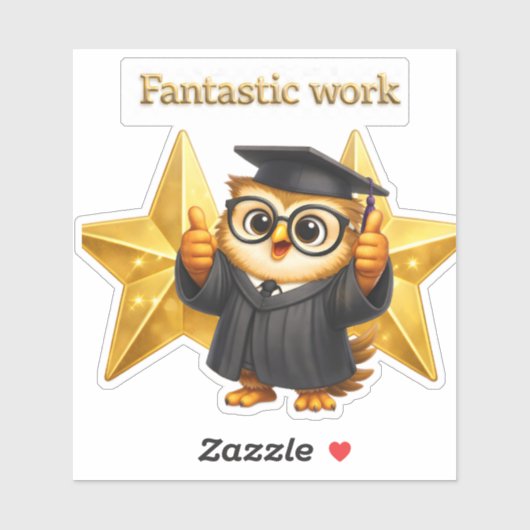 Who the owl two gold stars fantastic work custom v シール (シート)