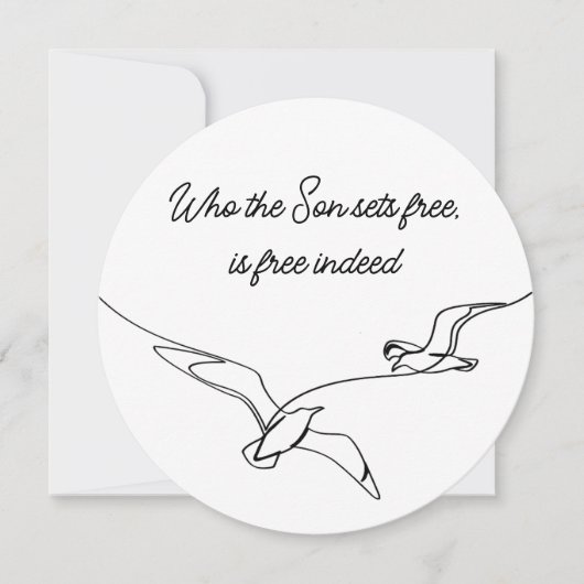 Who the Son sets Free Is Free Indeed Bible Verse カード (正面)