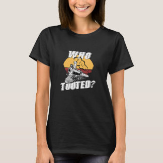 Who Tooted Funny Retro Train Cute Model Railroad V Tシャツ