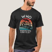 Who Tooted Train Retro Train Lover Gift Model Rail Tシャツ (正面)