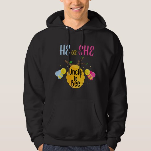Who will it Bee He or She Uncle to Bee Gender Reve パーカ (正面)