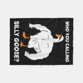 Who You Calling Silly Goose Funny Gym Meme  フリースブランケット (正面(横))