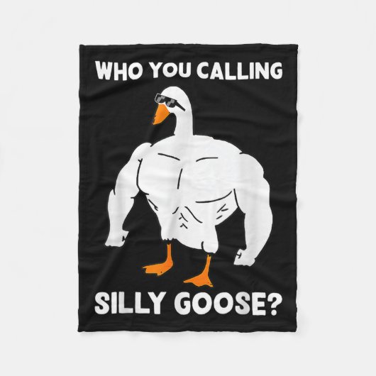 Who You Calling Silly Goose Funny Gym Meme  フリースブランケット (正面)