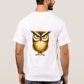 Who You Lookin’ At Funny Owl T-Shirt Tシャツ (裏面)