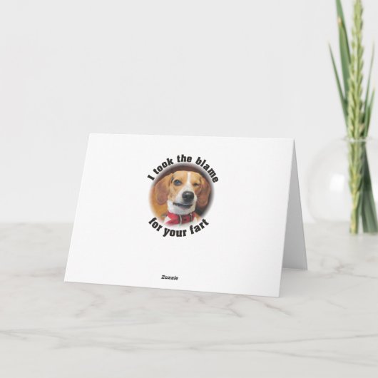 Whoa! だれが屁をしたかか。! おもしろいなバースデー・カード カード (裏面)