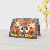 Whoa! だれが屁をしたかか。! おもしろいなバースデー・カード カード (黄色い花)