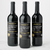 Whodunit Birthday Wine Label | Another Year to Die ワインラベル (ボトル)