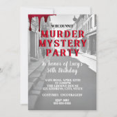 whodunit murder mystery 1940's style dinner party 招待状 (正面)