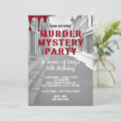 whodunit murder mystery 1940's style dinner party 招待状 (スタンド正面)