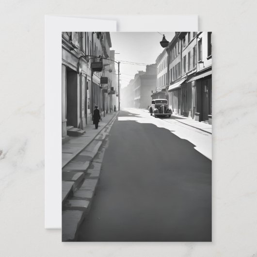 whodunit murder mystery 1940's style dinner party 招待状 (裏面)