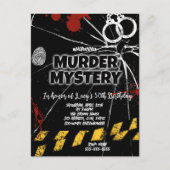 whodunit murder mystery bloody party invitation シーズンポストカード (正面)