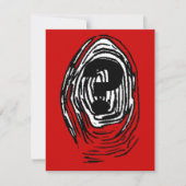 Whodunnitのミステリーパーティーの指紋の招待状 招待状 (正面)