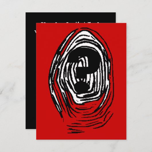 Whodunnitのミステリーパーティーの指紋の招待状 招待状 (正面/裏面)