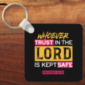 Whoever Trusts in the Lord Is Kept Safe Quote キーホルダー (正面)