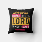 Whoever Trusts in the Lord Is Kept Safe Quote クッション (裏面)