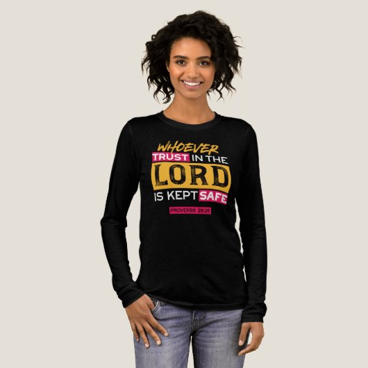 Whoever Trusts in the Lord Is Kept Safe Quote トライブレンドＴシャツ (正面全体)