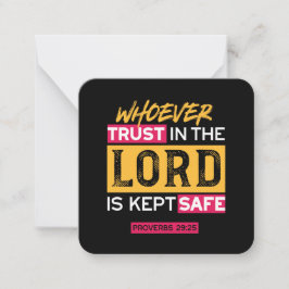 Whoever Trusts in the Lord Is Kept Safe Quote ノートカード
