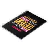 Whoever Trusts in the Lord Is Kept Safe Quote ノートブック (左側)