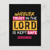 Whoever Trusts in the Lord Is Kept Safe Quote ポストカード (正面)