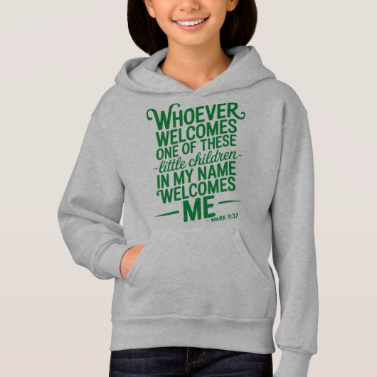 Whoever Welcomes Kids Hoodie (正面)