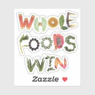 Whole Foods Win - Heatthy reminder Fruits & Veggie シール