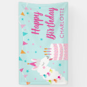 Whole Llamaおもしろいケーキ第3バースデーアクア 横断幕 (縦)