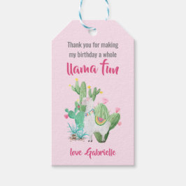 Whole Llamaおもしろい – ラマパーティーピンクありがとうラベル ギフトタグ