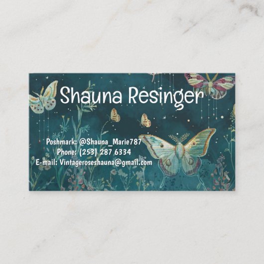 Wholesale Jewelry Sales Butterfly  名刺 (正面)