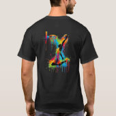 Wholesome Basketball Rainbow Paint Drip Sport Grap Tシャツ (裏面)