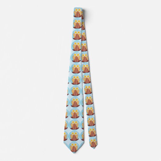 Whoo朝食がほしいと思いますか。 フクロウのタイ ネクタイ (正面)