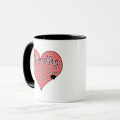 Whoodleの足は犬のユーモアを印刷します マグカップ (正面左)