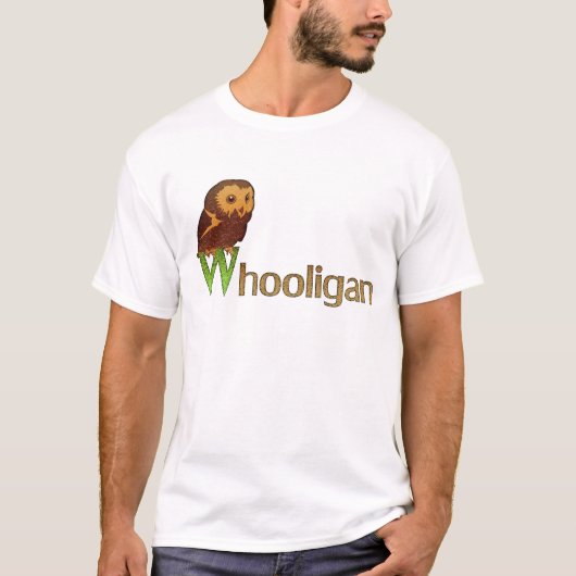 Whooliganのフクロウ Tシャツ (正面)