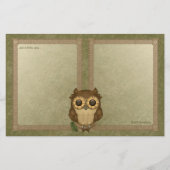 Whoolio最もかわいいフクロウのNotepaper 便箋 (正面)