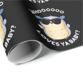 WhoooラブヤベビーおもしろいフクロウプンダークBG ラッピングペーパー (ロールコーナー)