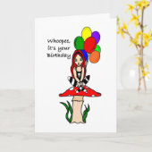 Whoopeeのそれはあなたの誕生日のゴシックの妖精の国です カード (黄色い花)