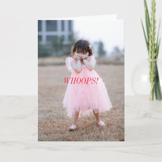 WHOOPSベルト誕生日カード サンキューカード (正面)