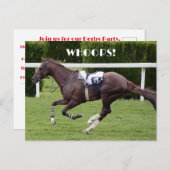 WHOOPSレースデイパーティの招待状 案内ポストカード (正面/裏面)