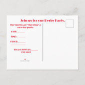 WHOOPSレースデイパーティの招待状 案内ポストカード (裏面)