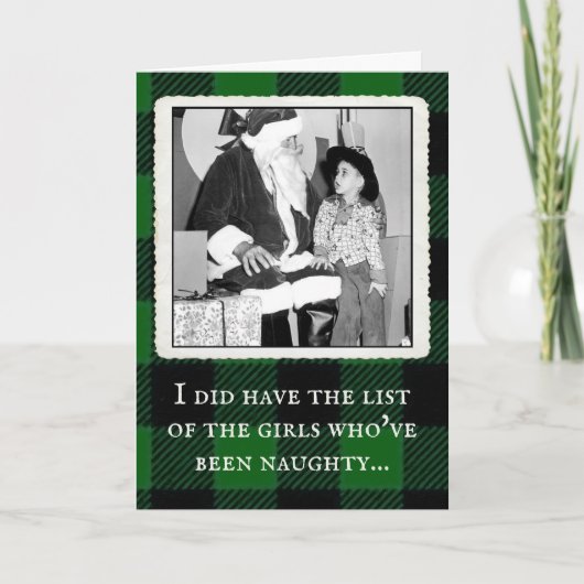 "Who's Been"ヴィンテージプいけなリタイズクリスマスカード サンキューカード (正面)