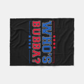 Who's Bubba Question Of The Day Funny フリースブランケット (正面(横))