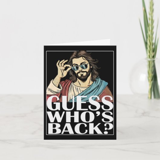 Whos Byck Jesus Easter Tee宗教的なグラフィック カード (正面)