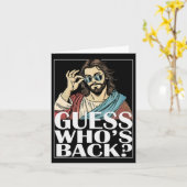 Whos Byck Jesus Easter Tee宗教的なグラフィック カード (黄色い花)