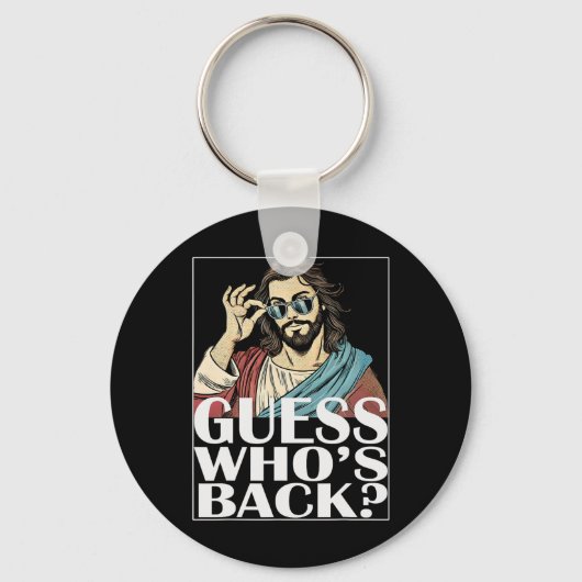 Whos Byck Jesus Easter Tee宗教的なグラフィック キーホルダー (正面)