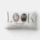 Who's Graduated Black Elegant Photo Collage Throw  ランバークッション (裏面)