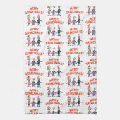 Whos Holding Hands Merry Grinchmas キッチンタオル (縦)