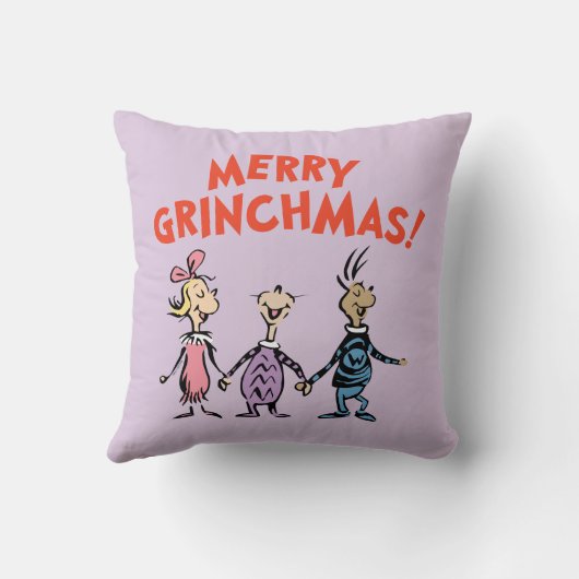 Whos Holding Hands Merry Grinchmas クッション (裏面)
