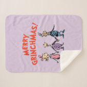 Whos Holding Hands Merry Grinchmas シェルパブランケット (正面(横))