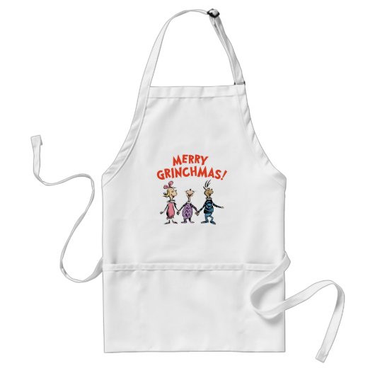 Whos Holding Hands Merry Grinchmas スタンダードエプロン (正面)