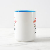 Whos Holding Hands Merry Grinchmas ツートーンマグカップ (中央)