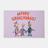 Whos Holding Hands Merry Grinchmas ドアマット (正面)